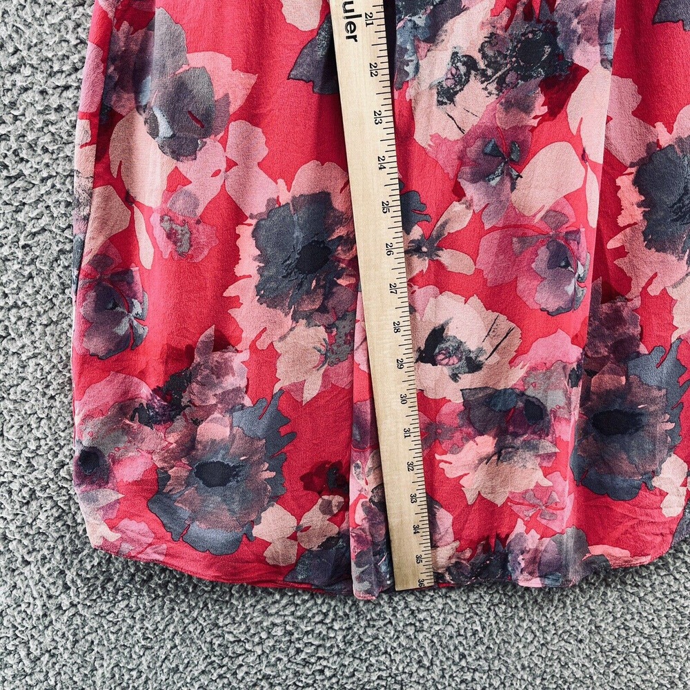 Rebecca Taylor Dress Pink Floral Silk Sleeveless Cut Out Above Knee - Picture 7 of 14